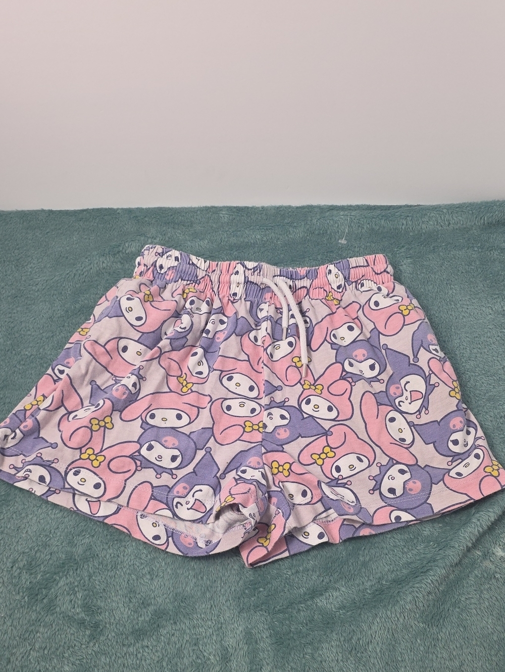 Sanrio Kuromi & My Melody Pastel Pink and Lavender Lounge Shorts